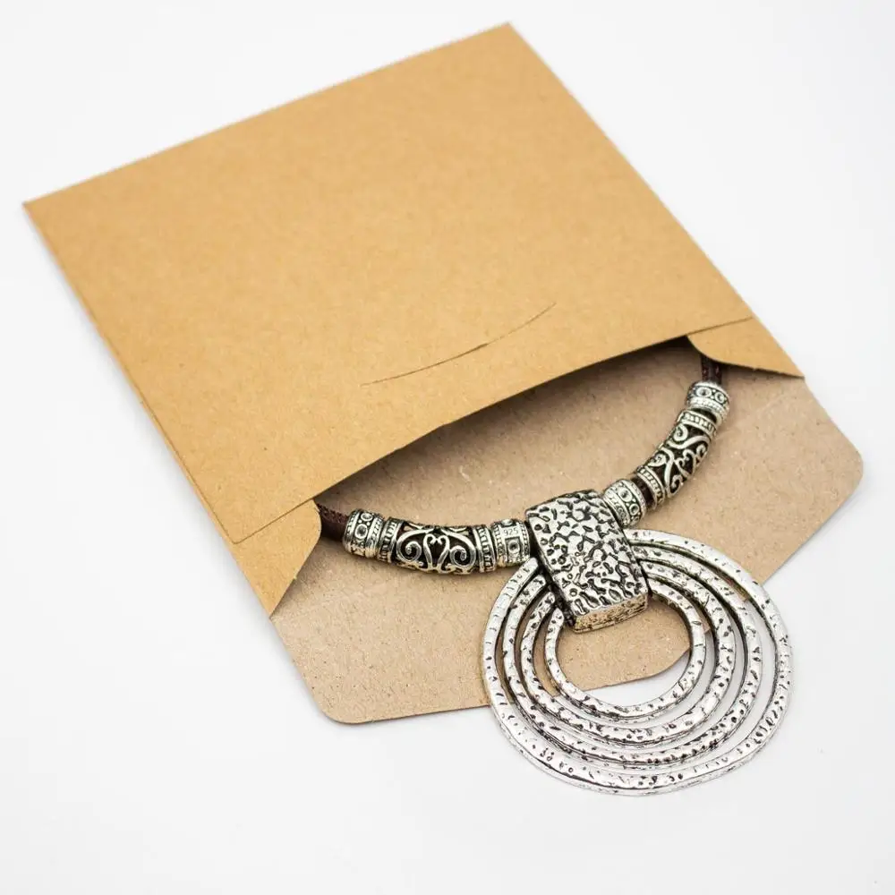 1unit Kraft packaging eco friendly jewelry package with Sticker L-032-C | Украшения и аксессуары