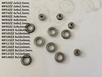 50pcs mf52zz mf62zz mf63zz mf74zz mf83zz mf84zz to mf148zz miniature flange bearing thin wall metal shielded flanged bearings