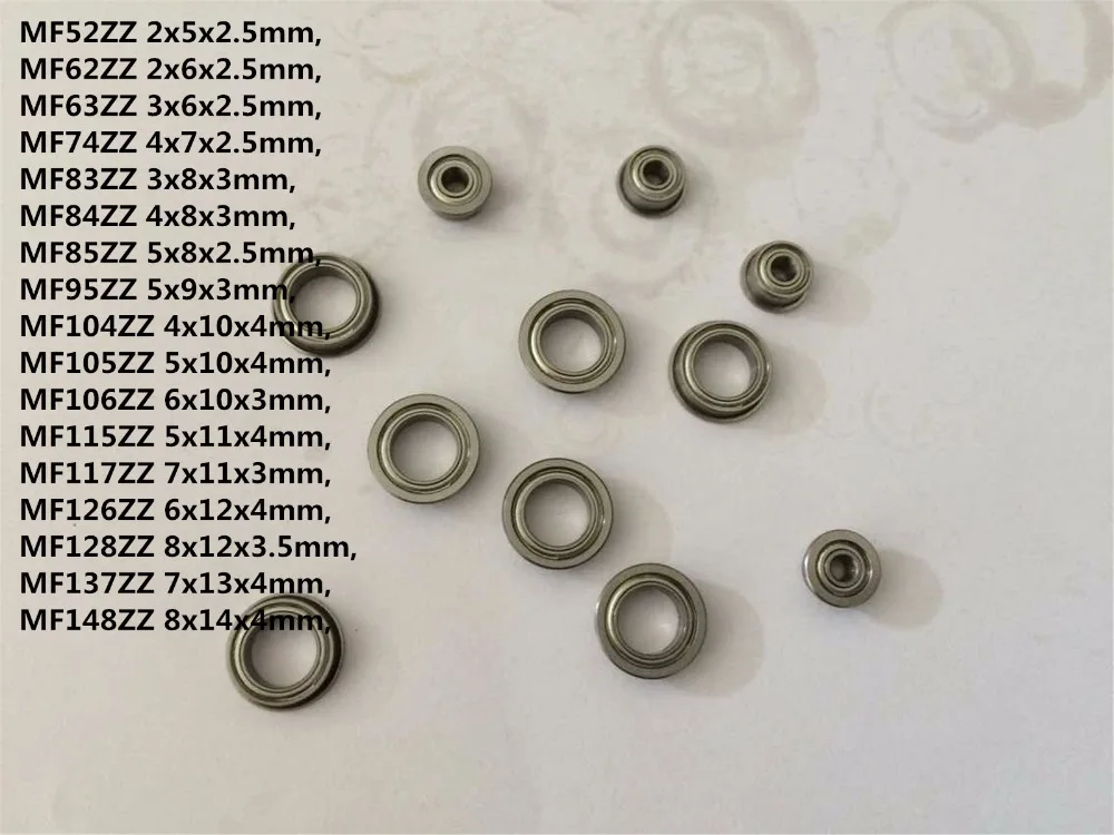 50 шт. MF52ZZ MF62ZZ MF63ZZ MF74ZZ MF83ZZ MF84ZZ To MF148ZZ Миниатюрный фланцевый подшипник тонкие