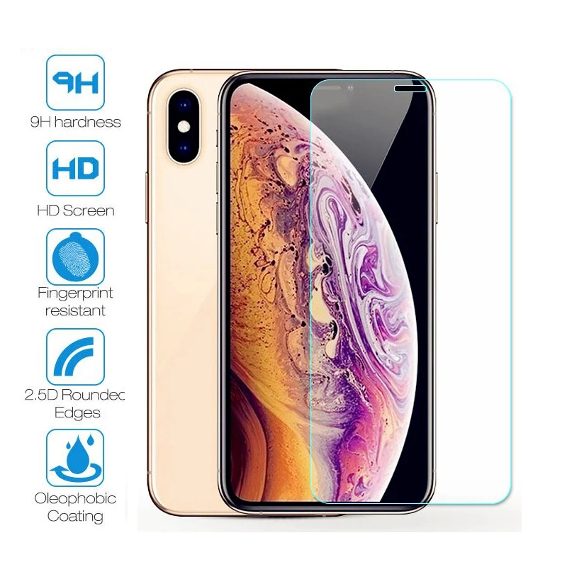 Стекло для iPhone XS XR Max 6 1 5 8 дюйма 2018 защита экрана закаленное 9H покрытие 8X7 6S Plus 5S SE