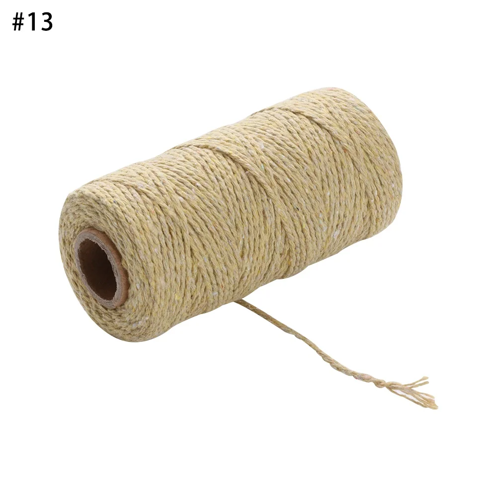 100 м/рулон 2ply Bakers Шпагат Веревка хлопок шнуры веревка для ручной работы Рождественский подарок упаковка ремесло Домашний Декор аксессуар - Цвет: 13 100M