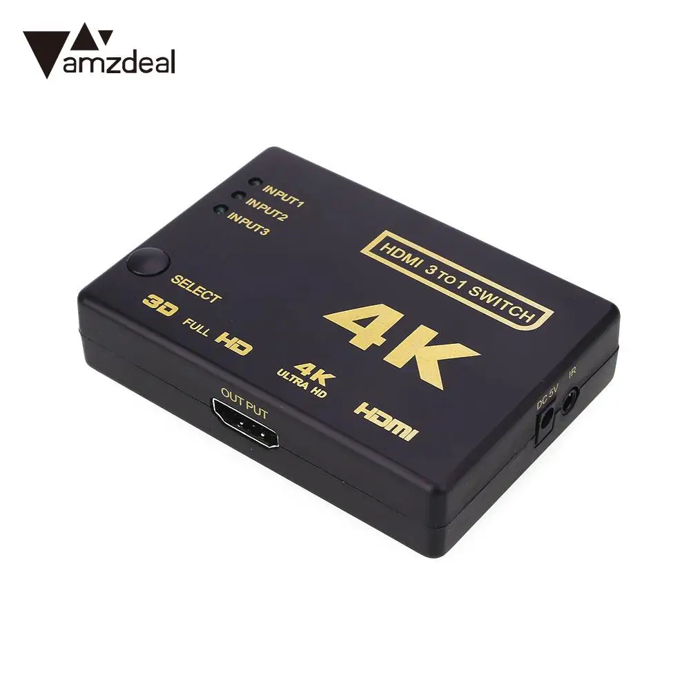 Распределительная коробка Splitter 4 К HDMI 3D 1080 P Full HD селектор ИК Видео Универсальный |