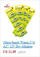 100 шт Wama 23A 12 V VR22 L1028 MN21 12 Вольт щелочные батареи сухие батареи для дистанционного звонка