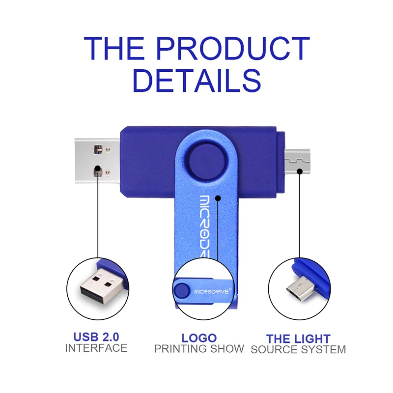 USB 2 0 OTG флеш-накопитель 4 ГБ 8 16 Micro Usb U диск Флешка карта памяти для Android телефона