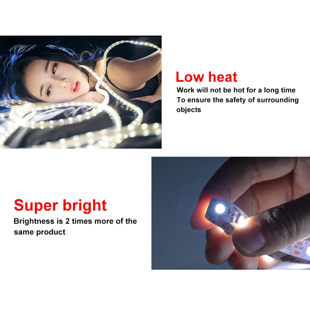 Светодиодная лента EeeToo USB 5 в постоянного тока SMD 5050 50 см 1 м 2 3 4 м|led tape|led strip light usbled |