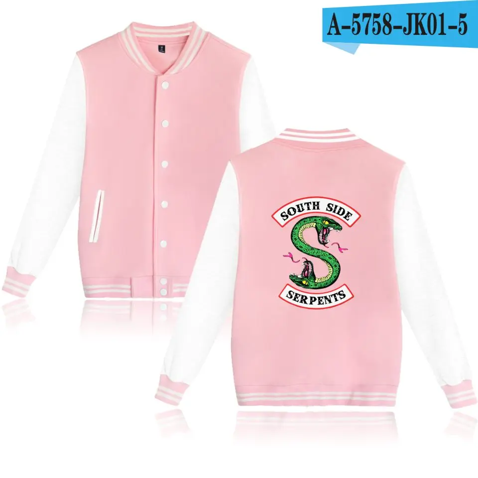 Navy Blue Kpop Американский ТВ ривердейл зимняя куртка модная женская кофта/мужские южной стороне поклонниц бейсбольная куртка кэжуал XXS-4XL - Цвет: Navy Blue