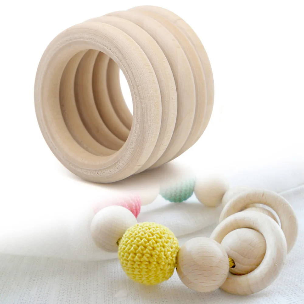 

JAVRICK New Natural Wood Circle Ring Pendant Connectors Jewelry Making Findings DIY 90mm