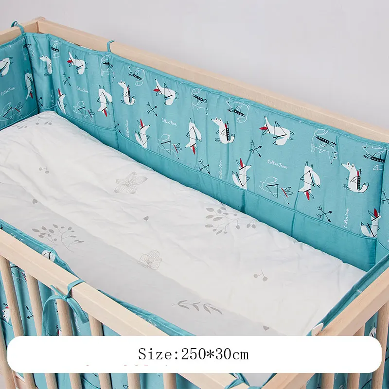 250*30 см простой стиль детская кровать утолщаются бамперы цельная кроватка вокруг