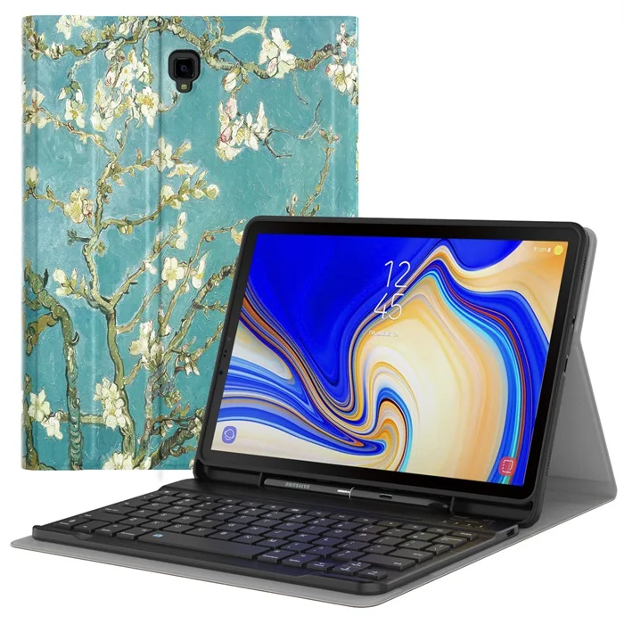 Чехол с клавиатурой MoKo для samsung Galaxy Tab S4 10,5, SM-T830 для планшета/T835, тонкий Чехол-книжка из искусственной кожи - Цвет: Apricot