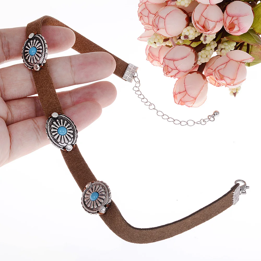 Collier Femme 2016 модные ювелирные изделия образец бархат коричневый короткий Чокер