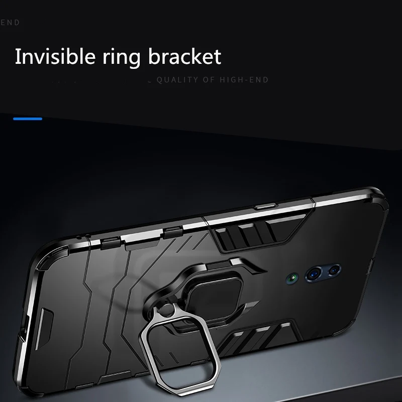 Чехол для OPPO Reno кольцевой держатель армированный бампер задняя крышка 10x zoom