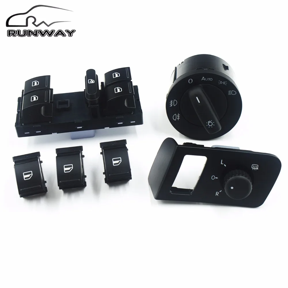 Кнопка переключения стеклоподъемника зеркальной фары для Volkswagen Touran Caddy 1K0 941 431AS 1F0