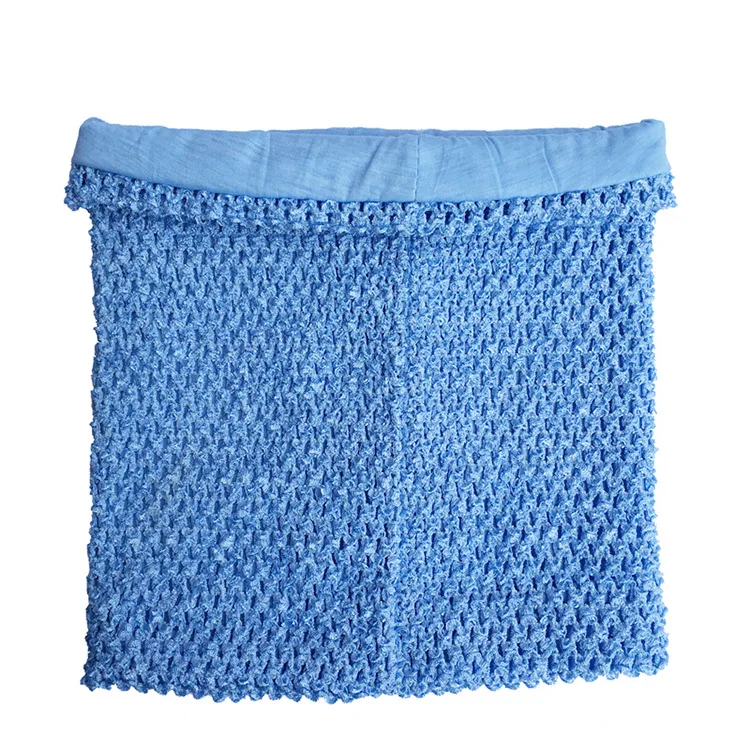 Light blue 1 шт., 10x12 дюймов, с подкладкой, вязаная крючком, юбка-пачка, эластичная ткань, на груди, юбка-пачка, мягкая, для свадьбы, дня рождения, вечеринки, для детей - Цвет: Light blue