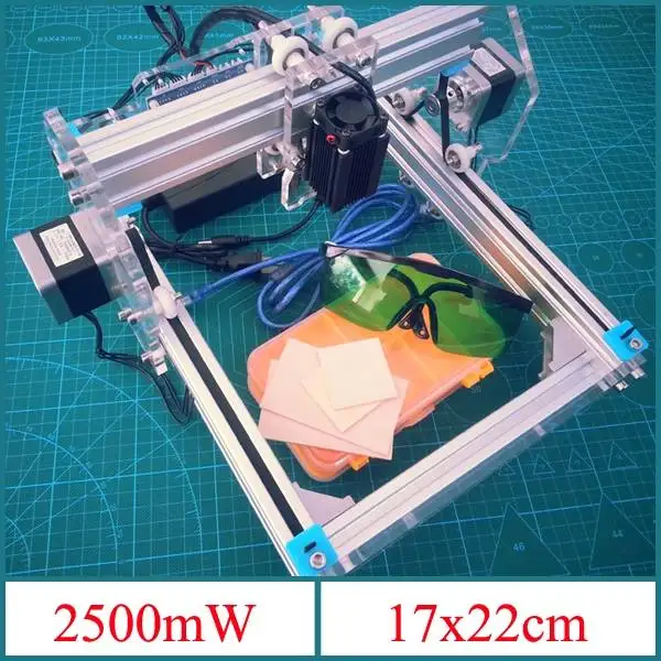 2 5 W 17X22cm Настольный DIY Фиолетовый лазерный гравер гравировальный станок