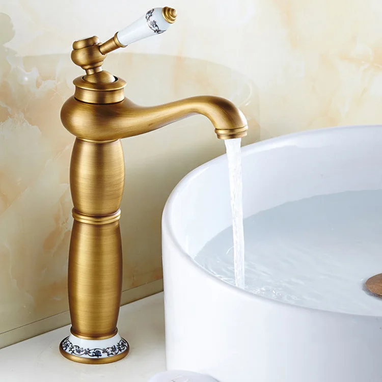 

Single hole single handle gold basin sink mixer tap with highly quality chrome golden bathroom basin sink faucet