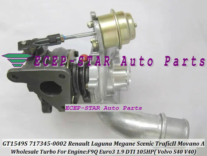 GT1549S 717345 0002 турбо для Renault Laguna Megane Scenic Trafic II/Opel Movano A Vivaro/Space Star Volvo S40/V40 1.9L DTI F9Q|turbo