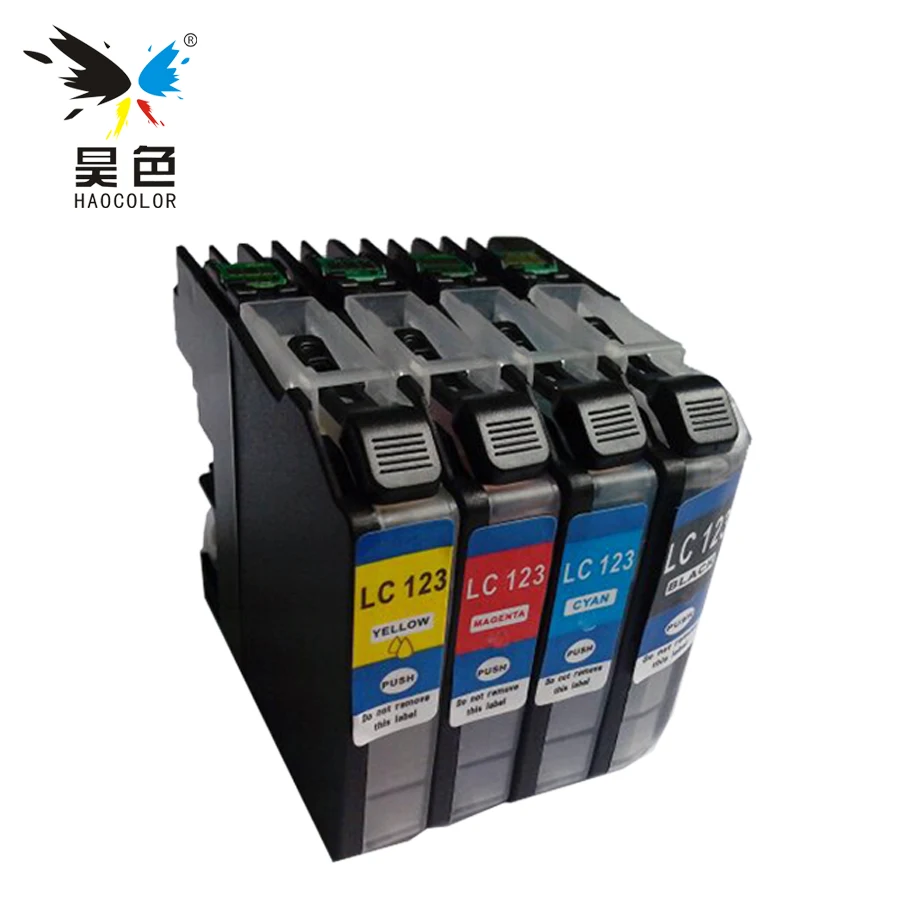 4 шт. LC123 LC-123 LC 123 чернильные струйные картриджи для Brother DCP-J4110DW J132W J152W J552DW J752DW J172W