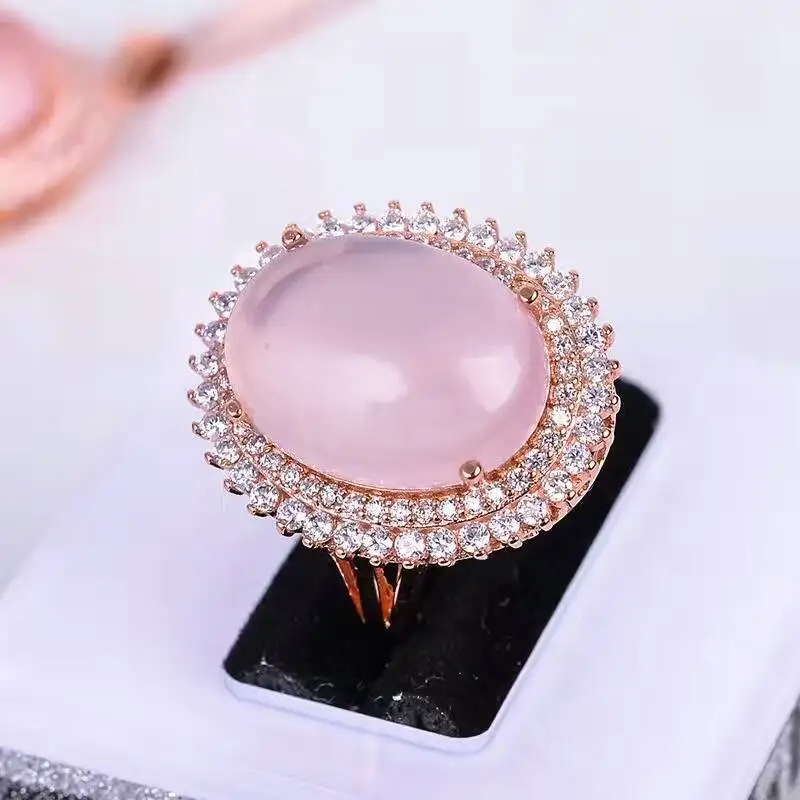 Комплект ювелирных изделий из серебра 925 пробы с розовым кварцем|jewelry sets|gift giftsgift