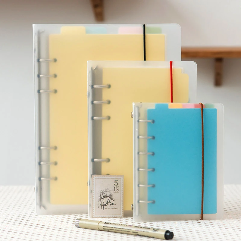 ПВХ свободные листья переплет рук книга A5A6A7 дневник PP глазурь binder рука