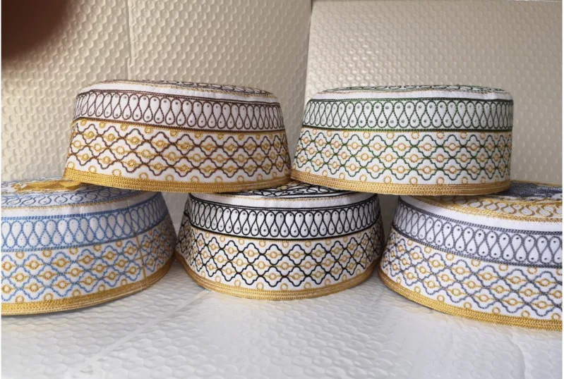 Мужские ислам молитвенные шапки высокого качества кепки с вышивкой ислам ic Kufi Topi Kippot Kippa мусульманские турецкие намазы египетские мужские шляпы