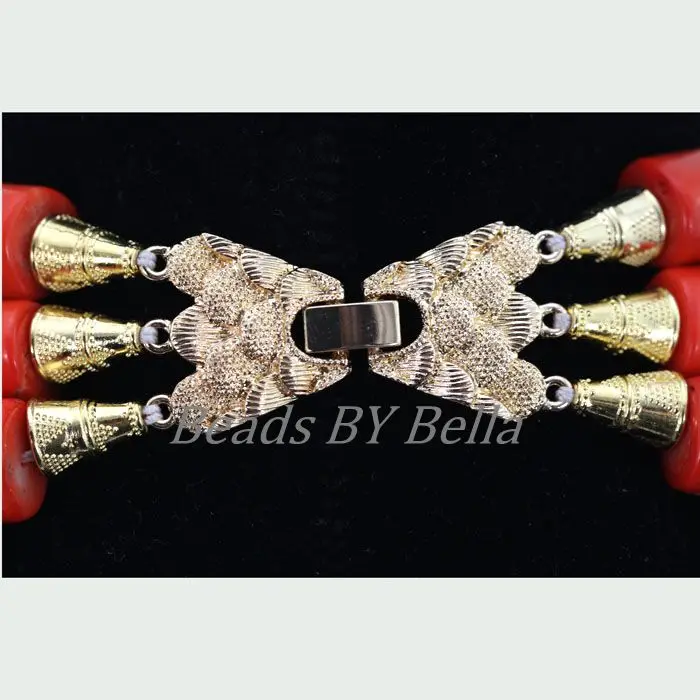 Набор украшений для женщин из африканских коралловых бусин набор оранжевое и