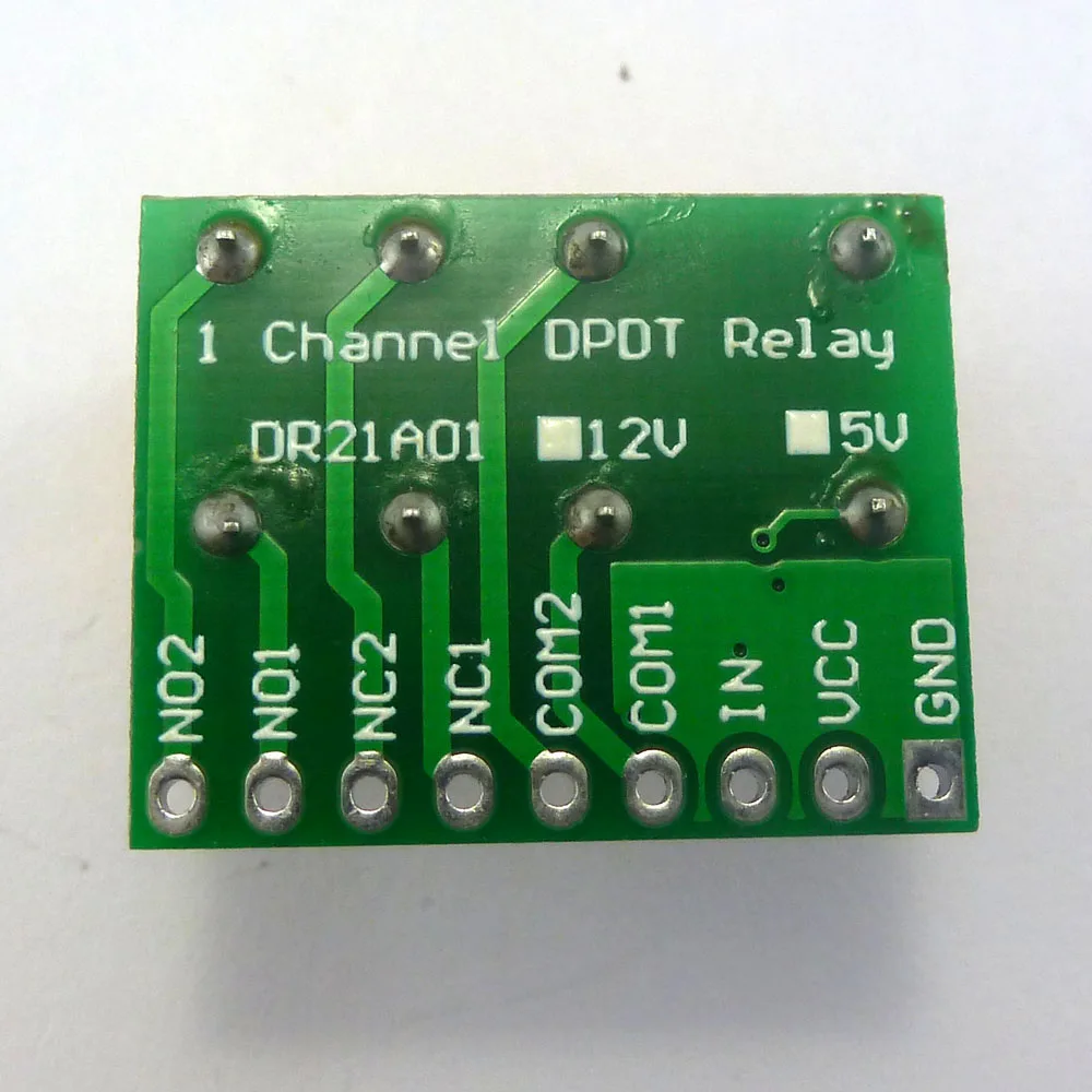 DR21B01 DC 5V DPDT Сигнальное реле двухканальный модуль переключатель Переключатель