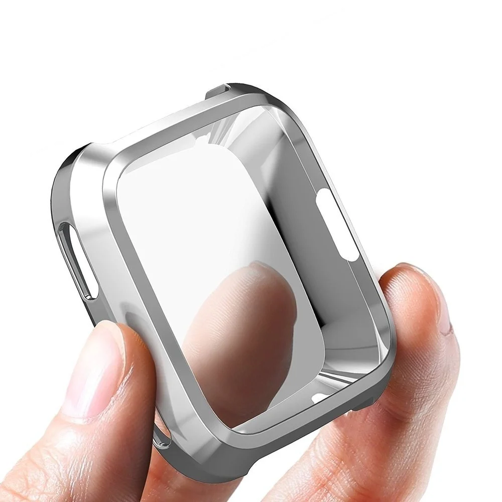 360 градусов Защитная крышка для Fitbit Versa Band чехол покрытие Coque Fit Bit Versa аксессуары для часов защитный чехол для экрана