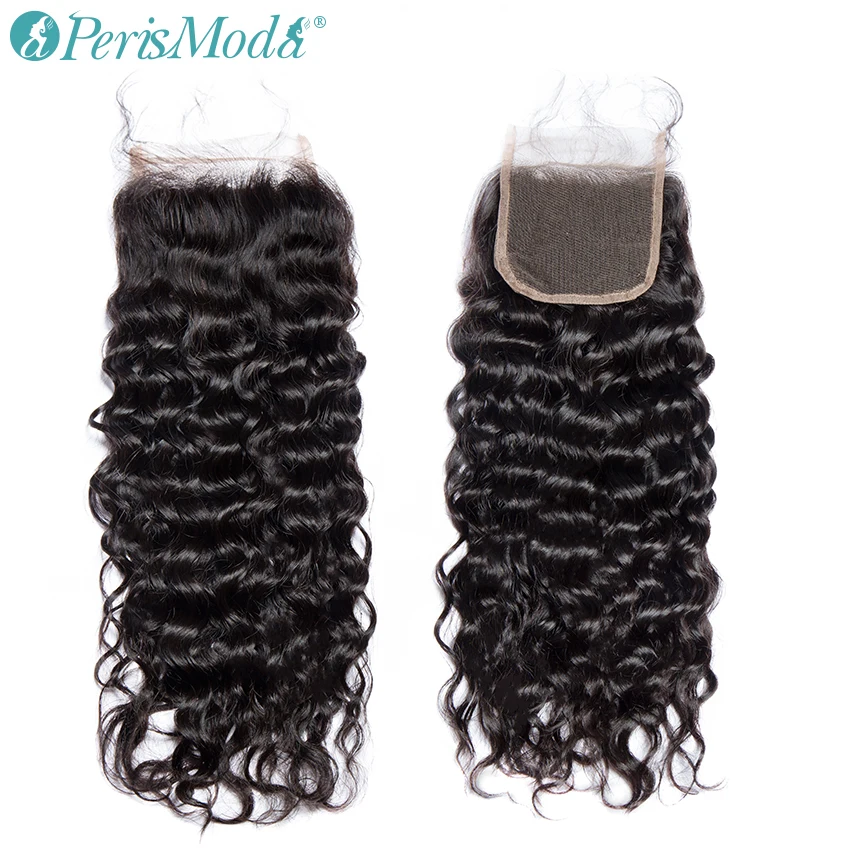 Perismoda волосы волнистые Комплект s с закрытием перуанские накладные 8 &quot 28&quot Remy
