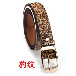 Leopard Cody steel ремни для женщин повседневные Роскошные джинсовые ремни женские классические брендовые дизайнерские из искусственной кожи ремни с металлическими пряжками для девушек - Цвет: Leopard