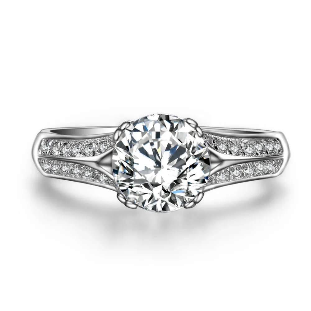Необычное кольцо на годовщину и день рождения подарок блестящее 1.5Ct