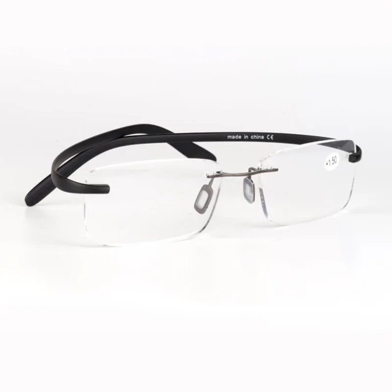 New reading glasses frameless ultralight elastic unisex metal welded resin lens TR90 leg diopter 1.0-3.5 | Аксессуары для одежды