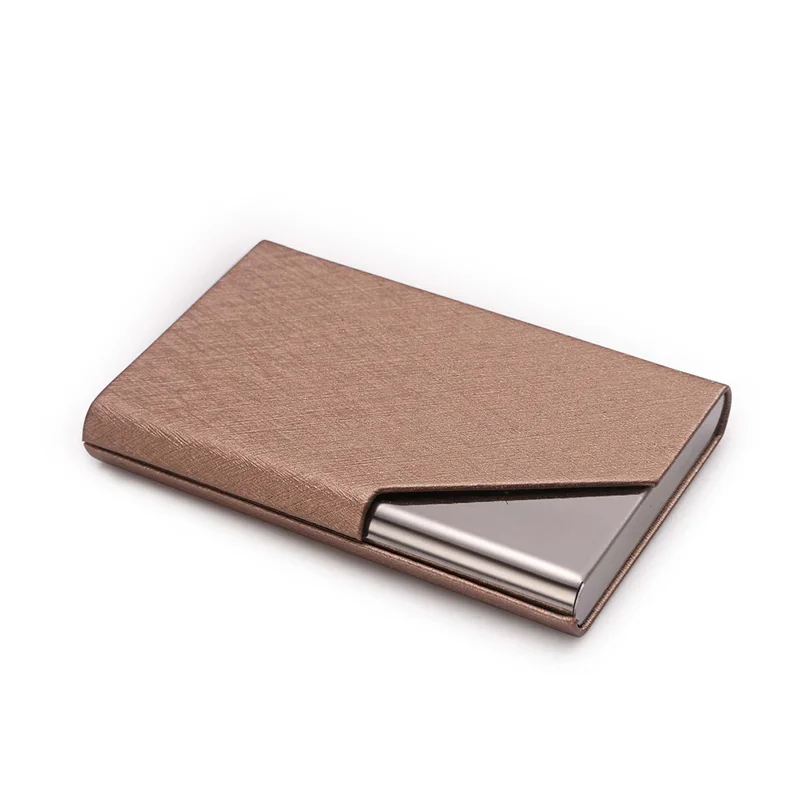Teemzone модные кожаные нержавеющая сталь Функция Card Case бизнес держатель для карт