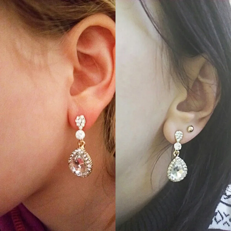 Женские Висячие серьги OCESRIO 5 цветов милые розовые с кристаллами свадебные