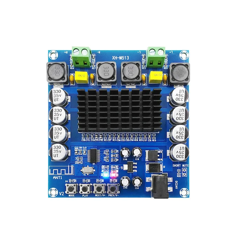 GHXAMP TDA7498 усилитель звука Bluetooth плата 100WX2 цифровой MP3 Домашний кинотеатр усилитель Bluetooth динамик DIY DC12-24V 10 метров