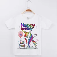 new arrivals kids t shirt for children pony unicorn birthday cotton girls short t shirts girl clothes tees tops free shipping