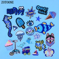 zotoone iron on transfer for clothing applique embroidery rose flower patches dog letter star cake dinosaur sewing on patch