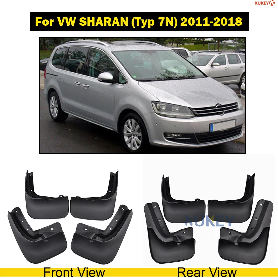 11-18 SHARAN Автомобильные Брызговики для Vw T-roc Troc Touran Tiguan Sharan Atlas Teramont Caddy для Touareg MK1 MK2 Брызговики - Цвет: 11-18 SHARAN