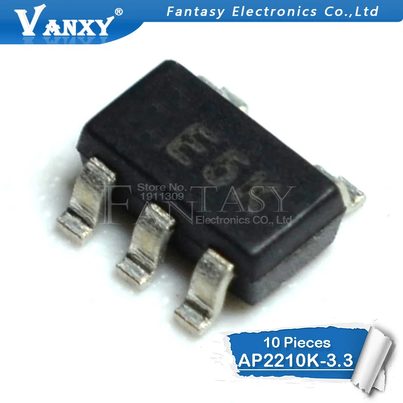 10 шт. AP2210K 3.3 SOT23 5 СОТ 23 3 V 3.3TRG1 3.3TRE1 новый подлинный|Интегральные схемы| |