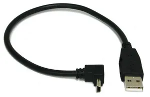 

Jimier CY Cable Mini USB B 5Pin Male Up Angled to USB male cable 0.5m