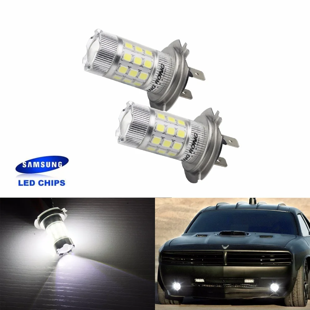 ANGRONG 2x H7 30W SAMSUNG 2835 Светодиодный фонарь 499 противотуманная фара белый 6000K(CA267x2