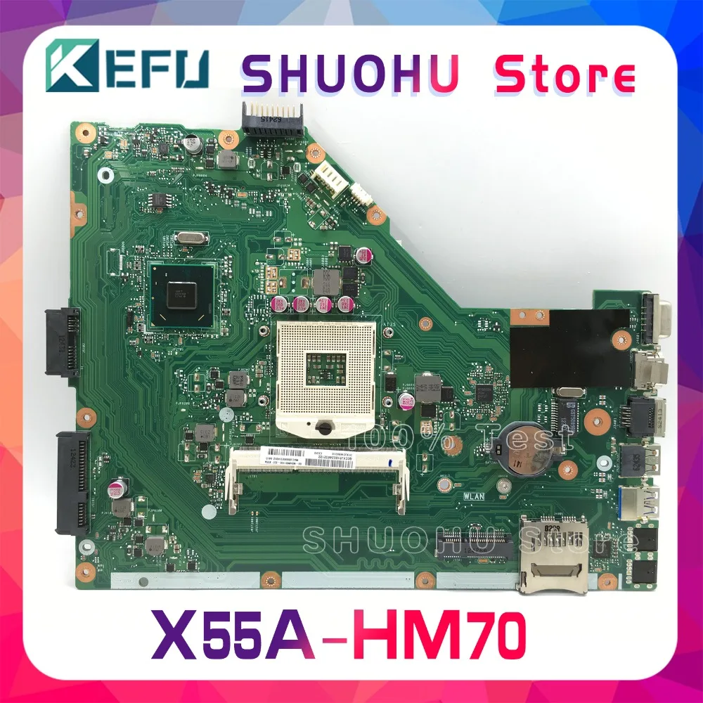 Материнская плата KEFU для ноутбука ASUS X55A HM70 протестирована на 100% оригинальная