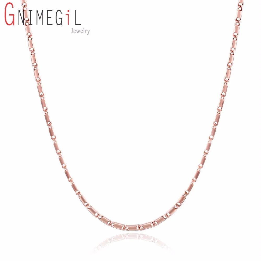 GNIMEGIL модное женское ювелирное изделие золотого цвета уникальная цепочка Фигаро