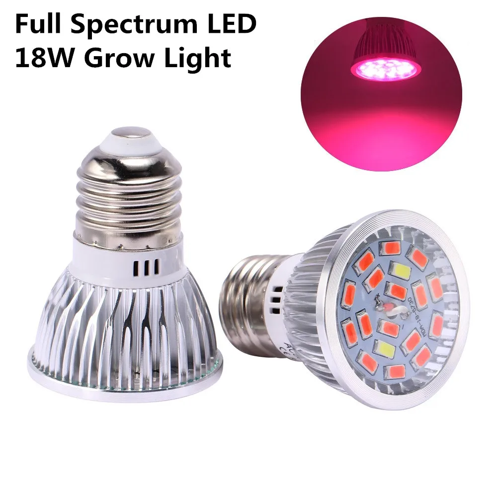 Лампа светодиодная полного спектра для выращивания растений Е27 18/28 Вт 110 В 220 |