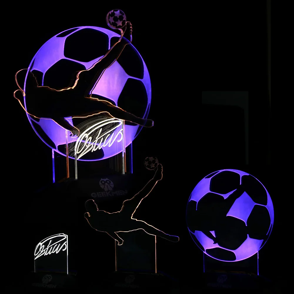 CR7 Криштиану Роналду удар мяч 3D линия лампа футбольный игрок Новинка