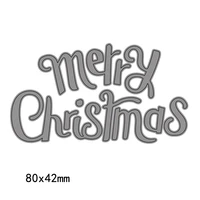 merry christmas english words cutting dies letter template stencil for diy handmake scrapbook 2018 new