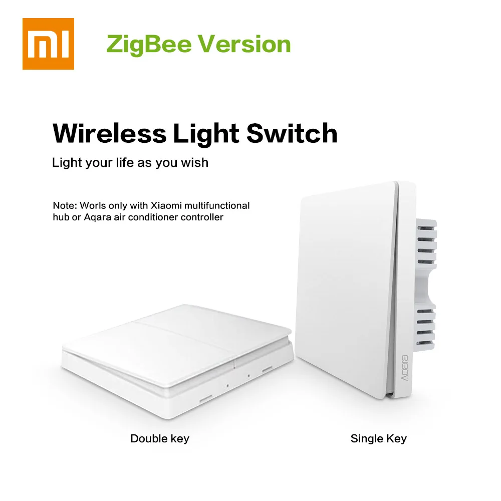 Xiaomi Aqara умный переключатель света ZigBee пульт дистанционного управления Wifi