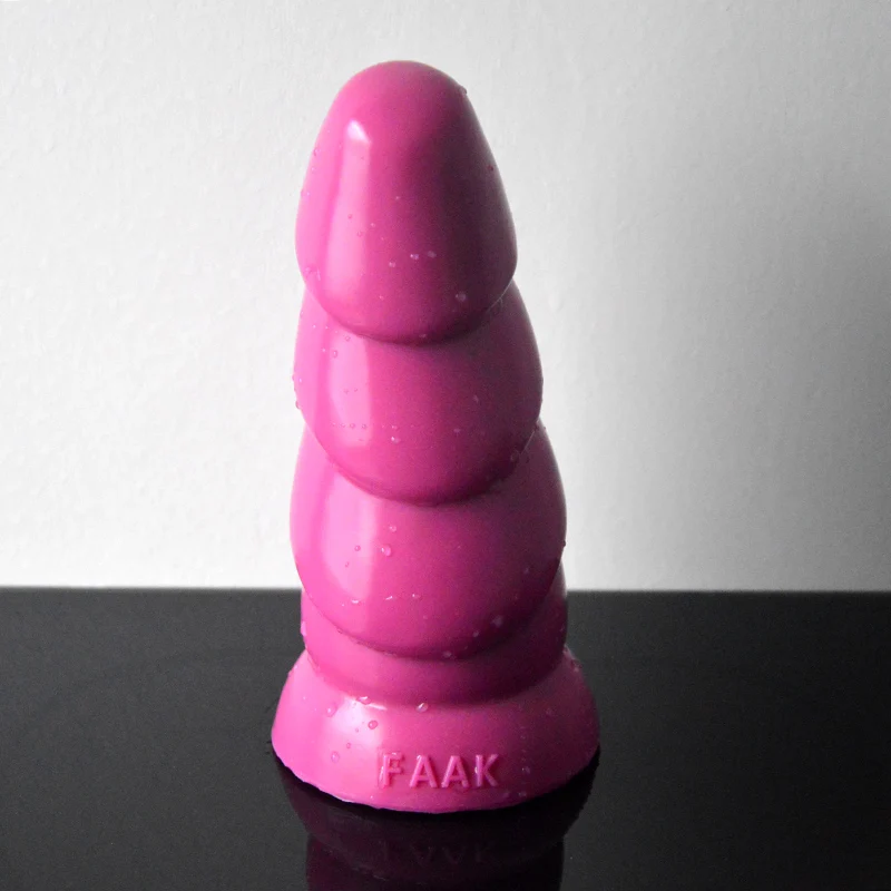 Silicone Smooth Anal Dildo 3D Three-dimensional carving Pink coat Bright sexy Adult Product for female Massage vagina sex orgasm |
