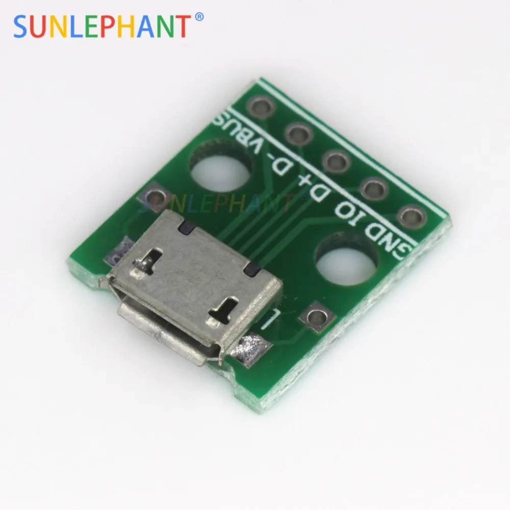 1 шт. микро USB для DIP адаптера 5pin гнездовой разъем B Тип PCB конвертер|Интегральные