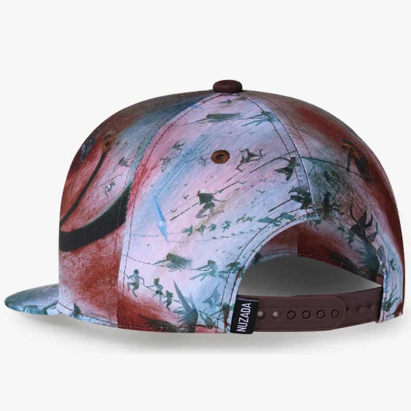Бейсболка с 3D принтом для мужчин и женщин Кепка в стиле хип хоп на плоской подошве