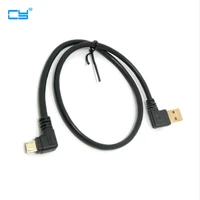 5pcslot high quality gold plated plug 15cm short 90 degree left angle usb a male to micro usb right angle data power cable